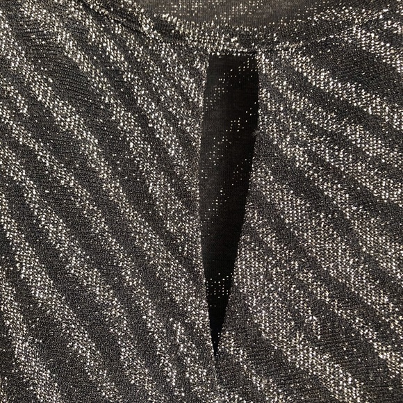 Jennifer Lopez Faux Wrap Metallic Blouse - Picture 11 of 12